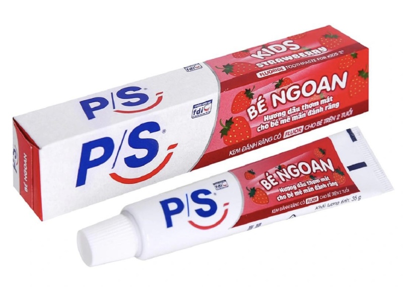 kem đánh răng nuốt được cho bé
