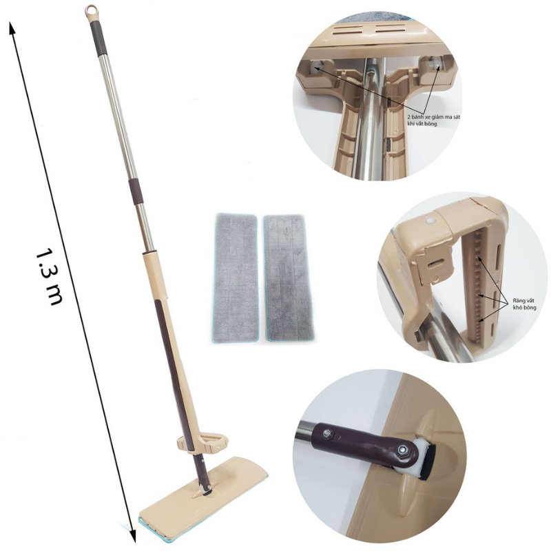 Cách sử dụng cây lau nhà hình chữ nhật