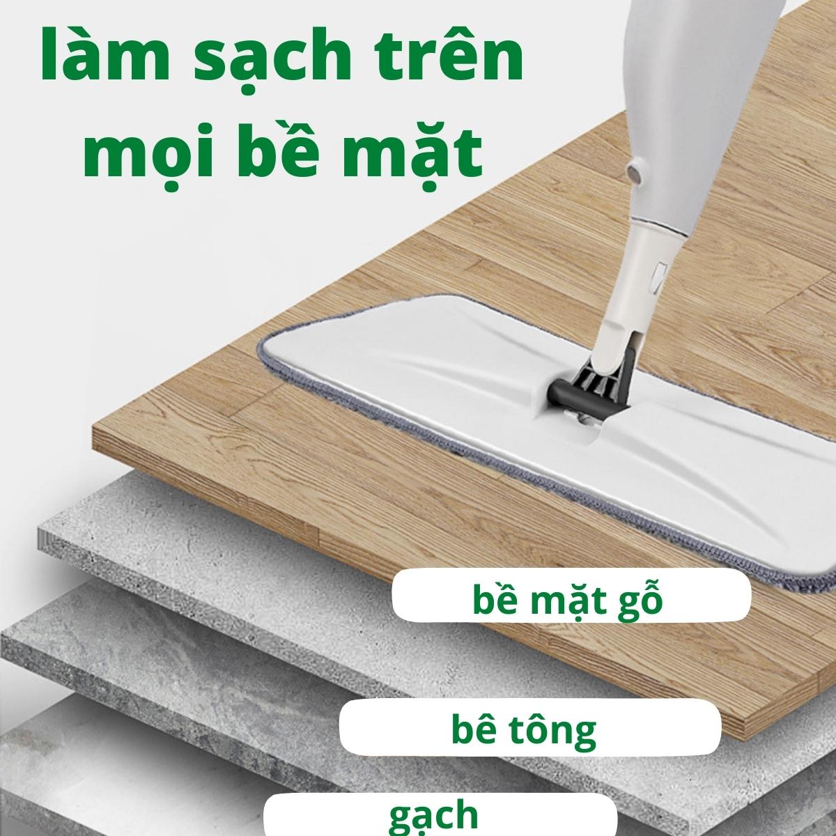 cách sử dụng cây lau nhà phun sương