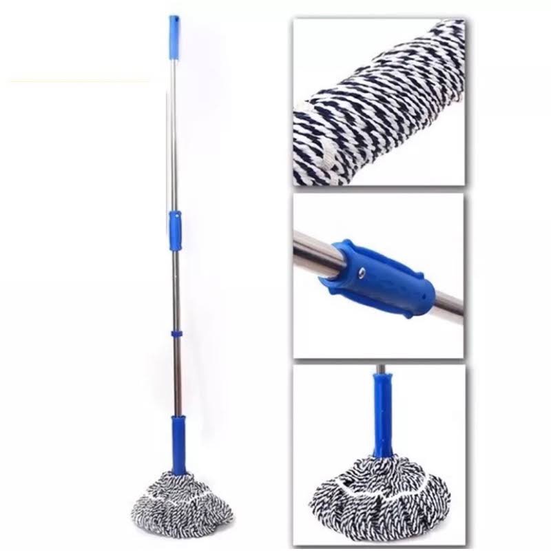 Cấu tạo cây lau nhà rất đơn giản gồm cây lau đơn với thân bằng inox và bông lau (Ảnh sưu tầm)