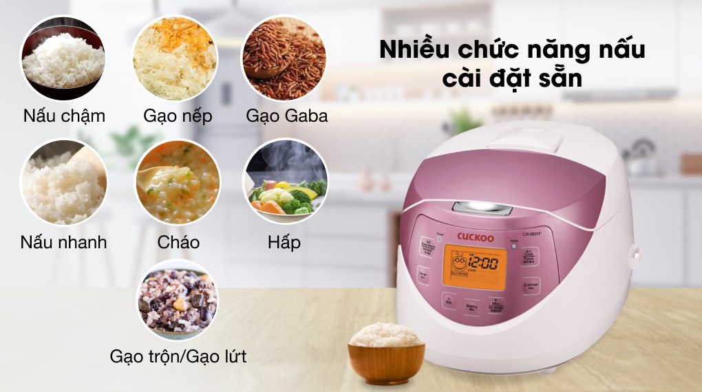 nồi cơm nấu gạo lứt