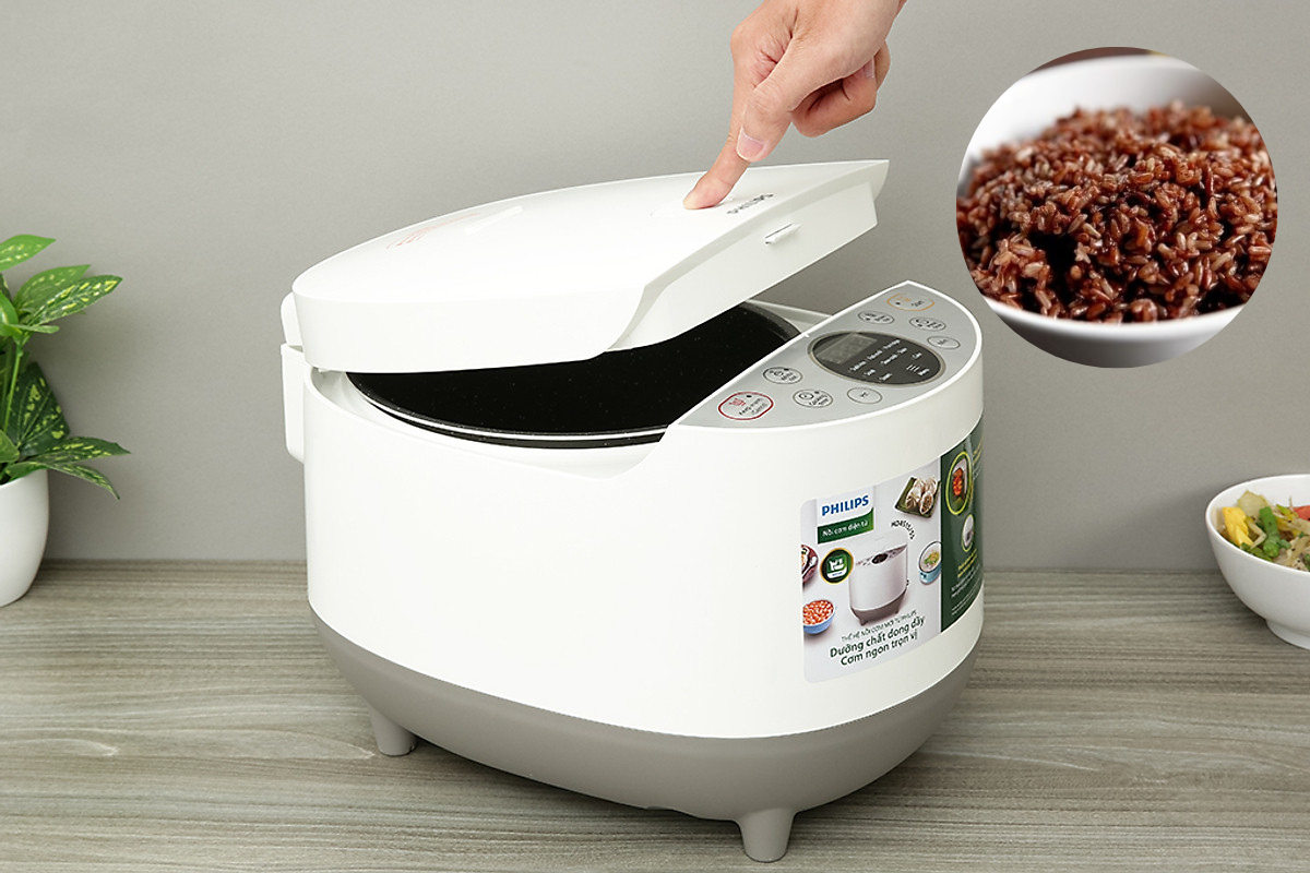 nồi cơm nấu gạo lứt