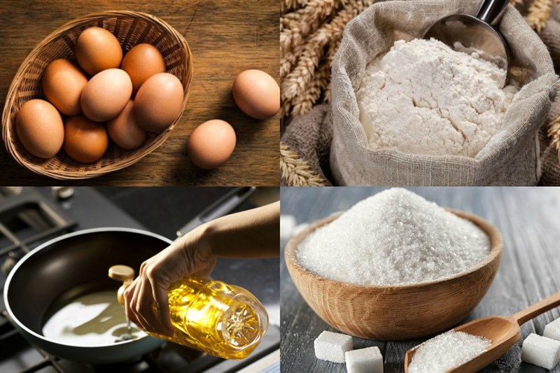cách làm bánh bông lan bằng nồi chiên không dầu