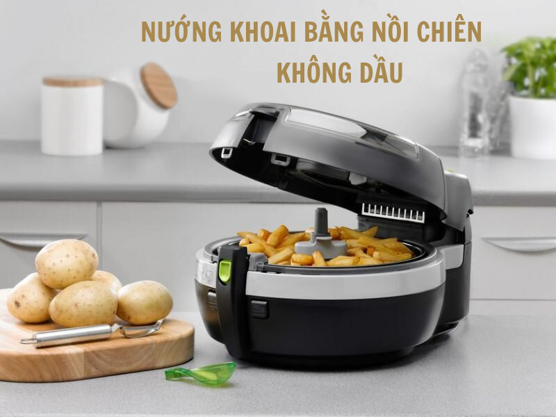 ướng khoai bằng nồi chiên không dầu