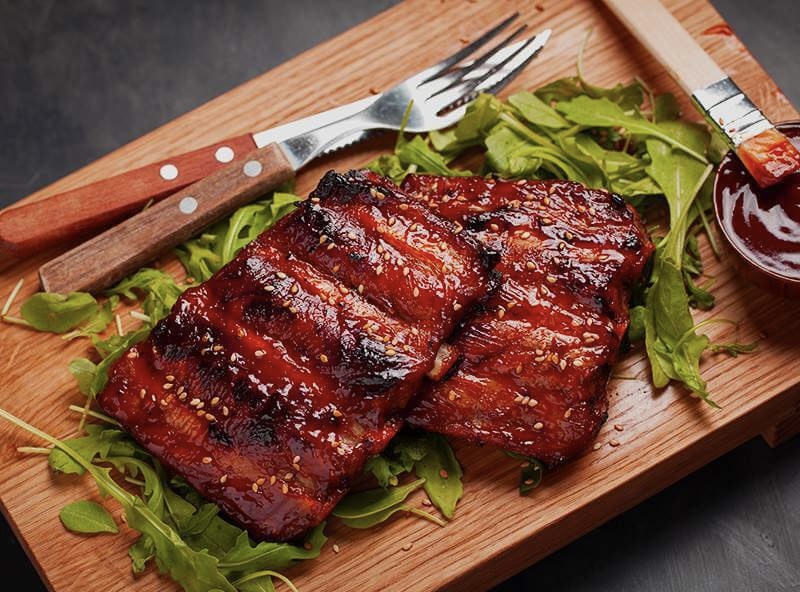 nướng sườn bằng nồi chiên không dầu