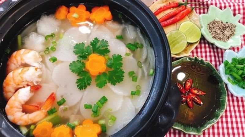 Rán phồng tôm bằng nồi chiên không dầu