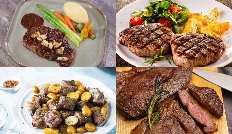 thịt bò nướng nồi chiên không dầu